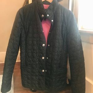 COACH Black Quilted Barn Coat